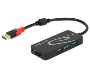 DeLock USB hub / USB 3.2 Gen 1 / 3× USB-A + 2× čtečka karet SD a microSD