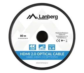 Lanberg HDMI 2.0 AOC 80m / Kabel / M/M / černý