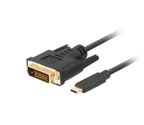 Lanberg USB-C - DVI-D 24+1 černá / Kabel / 3m