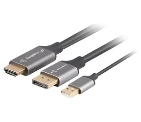 Lanberg / Kabel HDMI na DisplayPort / M/M / 4K 60Hz / 1,8 m / černý
