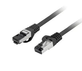 Lanberg CAT8.1 S/FTP 1m černá / Patch kabel / RJ-45 / LSZH / 40 Gbit/s