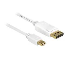Delock bílá / Kabel Mini DisplayPort - DisplayPort / 5 m / 4K / DP 1.2