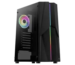 Aerocool Mecha v2 černá / PC skříň / Midi Tower / ATX / micro-ATX / mini-ITX / 1x ARGB / tvrzené sklo / 2x USB 2.0
