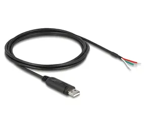 DeLock Kabel USB 2.0 Typ-A na RS-485 černá / Adaptér / 2 m / FTDI FT232R