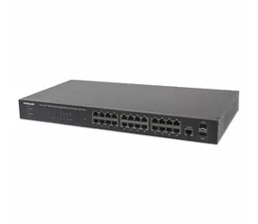 Intellinet Switch 24x GE Web-Managed PoE+ / Switch / 24-port / 1000 Mbps / 2x SFP / 24x PoE+ / 19"
