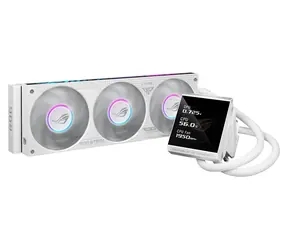 ASUS ROG STRIX LC IV 360 ARGB LCD bílá / komplet vodního chlazení CPU / 3x 120mm / 800-2500 RPM / 5.08" IPS
