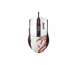 A4tech Bloody L65 Max Naraka bílá / Herní optická myš / 12000 DPI / 78 g / RGB / USB