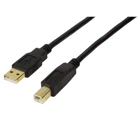 LogiLink USB-B 10.0m černá / Aktivní USB 2.0 kabel / USB-A - USB-B / 10m