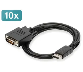 Digitus DisplayPort – DVI-D kabel / Redukce / 2 m / Dual Link / Full HD 1080p / sada 10 ks