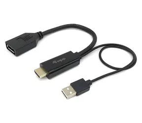 Equip HDMI › DisplayPort / Adaptérový kabel / 4K / 60 Hz / 0,15 m / černý