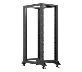 Lanberg Open Rack 32U černý / Otevřený rack / 19" / 600 x 1000 mm / Nosnost 600 kg