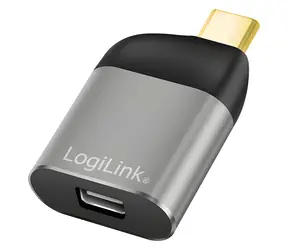 LogiLink / Adaptér USB-C (M) - mini DisplayPort (F) / 8K / 60 Hz / hliník / černá