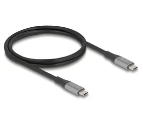 DeLock USB-C - USB-C 1 m / Kabel / USB4 Gen 2x2 40 Gbps / PD 3.1 240W / DisplayPort 2.0 Alt Mode / Thunderbolt 3