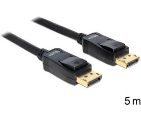 DeLock Kabel DisplayPort černá / Propojovací kabel / samec - samec / 5 m / 10,8 Gbit/s
