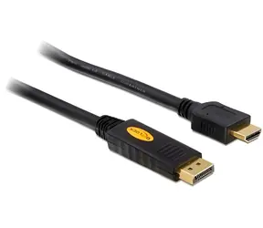 DeLock Kabel DisplayPort 1.1 (M) - HDMI-A (M) 5m černá / pasivní / 1920×1200 / 60 Hz