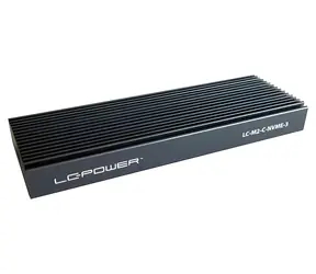 LC-Power LC-M2-C-NVME-3 černá / Box pro M.2 NVMe SSD / USB-C / 10 Gbit/s / hliníkové provedení