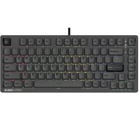 A4tech Bloody MS76 šedá / Herní klávesnice / magnetická / 75% / Rapid Trigger / RGB / USB