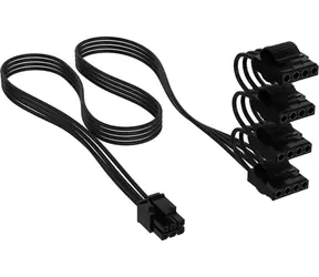 Corsair Premium Sleeved černá / Napájecí kabel / PATA Power / 75 cm / rovný