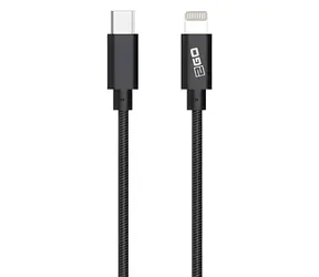 2GO 797162 antracitová / Datový kabel / Lightning - USB-C / 1 m / MFi certifikace / nylonový