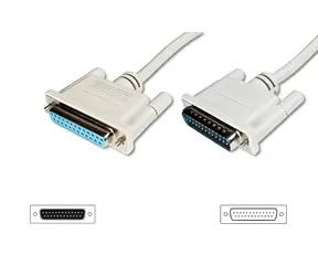 Digitus D-Sub25 (M) - D-Sub25 (F) / Prodlužovací kabel / 10 m / AWG 26 / poniklované kontakty