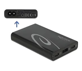 DeLock / Nabíjecí adaptér / 2× USB-C PD 3.0 + 1× USB-A / 60 W / černý