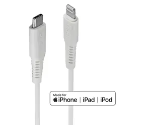 Lindy 2m bílá / Datový kabel / USB-C (M) - Lightning (M) / USB 2.0 / MFi certifikace