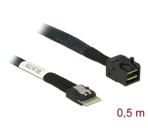 DeLock 85081 / Kabel SAS / Slim SAS SFF-8654 4i - Mini SAS HD SFF-8643 / 0,5 m / 12 Gbit/s
