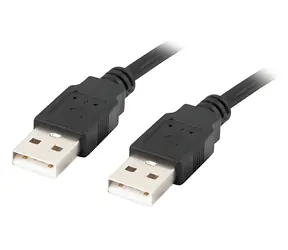 Lanberg USB-A (M) - USB-A (M) černá / Kabel USB 2.0 / 1,8 m / 480 Mbit/s