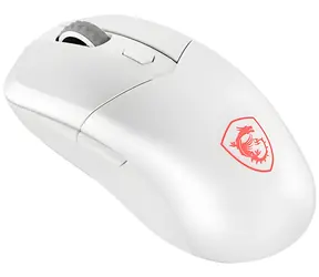 MSI Versa 300 Wireless bílá / Herní optická myš / 8000 DPI / 6 tlačítek / USB-C / BT 5.3 / RGB