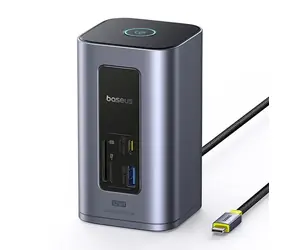 Baseus Air Spacemate 12v1 / Dokovací stanice / USB-C / 2x HDMI 4K 60Hz / 2x USB-C 10Gb/s / 2x USB-A / RJ-45 / SD