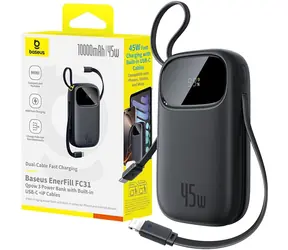 Baseus EnerFill FC31 10000 mAh černá / Powerbanka / 45W