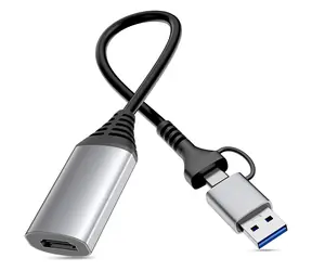 Equip 133498 / Adaptér USB-C/USB-A na HDMI / 1920 × 1080 px 60 Hz / Hliníkové tělo