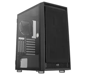 AeroCool Graphite V1 černá / PC skříň / Midi Tower / ATX / mATX / Mini-ITX / 2x USB 3.0 / 1x 140 mm / bez zdroje