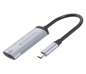 Conceptronic USB-C 3.2 na HDMI 2.1 stříbrná / Adaptér / 8K 60 Hz / 0,15 m