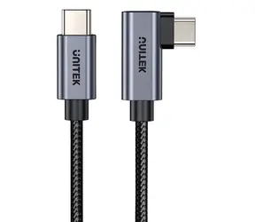 Unitek Kabel USB-C 90° / Kabel / USB-C (M) - USB-C (M) / 1 m / PD 100W