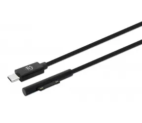 Manhattan Surface Connect - USB-C černý / Nabíjecí kabel / PD / 15 V / 1,8 m