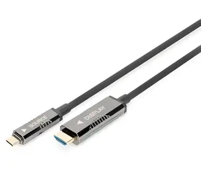 Digitus USB-C – HDMI AOC / Kabel adaptérový / 20 m / 4K 60Hz / 18 Gbps / HDMI 2.0