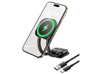 Baseus PrimeTrip C03sPro černá / Držák telefonu do auta / Bezdrátová nabíječka Qi / palubní deska
