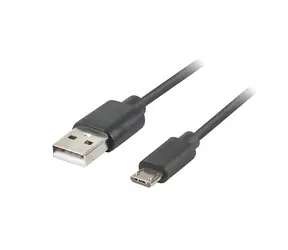 Lanberg Kabel USB-A 2.0 (M) - Micro USB-B (M) 3 m černá / Kabel USB / rychlé nabíjení 3.0
