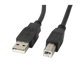 Lanberg černá / Kabel USB / USB 2.0 / typ A (M) - typ B (M) / 0,5 m