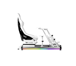 Thermaltake GR500 bílá / Závodní kokpit / nastavitelný volant a pedály / nosnost 120 kg / RGB