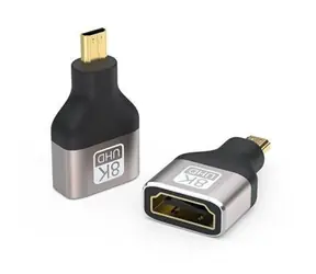PremiumCord HDMI A na micro HDMI D Space Grey / Adaptér / 8K 60Hz / 4K 120Hz / pozlacený