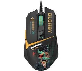 A4tech Bloody W63 Max černá / Herní optická myš / 12 000 DPI / 2000 Hz / RGB / USB
