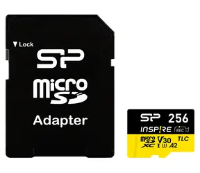 Silicon Power Inspire 256 GB / MicroSDXC karta / 170/150 MB/s / UHS-I U3 / V30 / A2