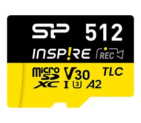 Silicon Power Inspire 512GB / Paměťová karta microSDXC / UHS-I U3 / V30 / A2 / čtení 170 MB/s