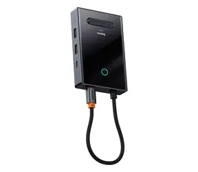 Baseus PioneerJoy 8v1 šedá / USB hub / USB-C / HDMI 4K 60Hz / HDMI 4K 30Hz / DisplayPort 8K 30Hz / VGA