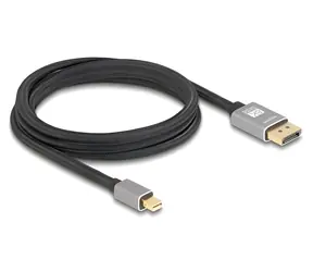 Delock šedá / Kabel / Mini DisplayPort - DisplayPort / 8K, 60 Hz / 2 m