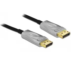 DeLock Aktivní optický kabel DisplayPort 1.4 černá / Propojovací kabel / 8K / 25 m / 32,4 Gbit/s / HDCP