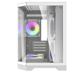 darkFlash FT350 bílá / PC skříň / Mini věž / M-ATX / ITX / 5x ARGB / průhledná bočnice / bez zdroje