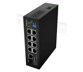 Lanberg ILFE-8P-1GE-1S-120 / Switch / 8x Fast Ethernet PoE / 4x PoE++ + 4x PoE+ / 1x GbE + 1x SFP / DIN / Unmanaged